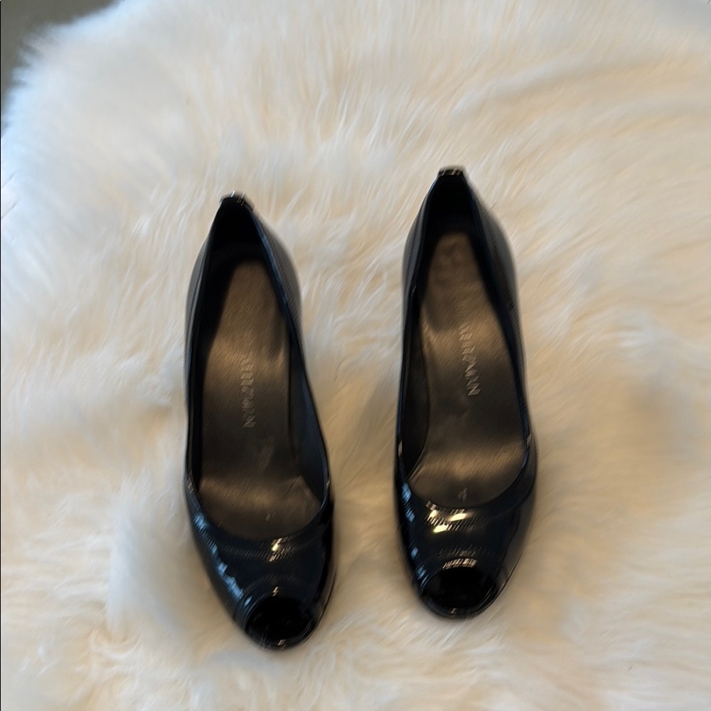 Elegant Black Peep-Toe Heels